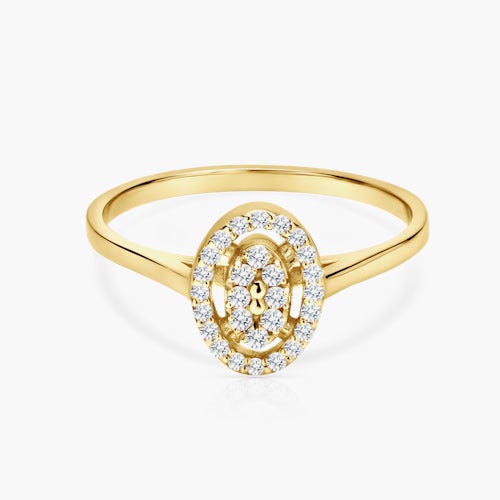 Pierścionek zaręczynowy SAVICKI: złoty, diament